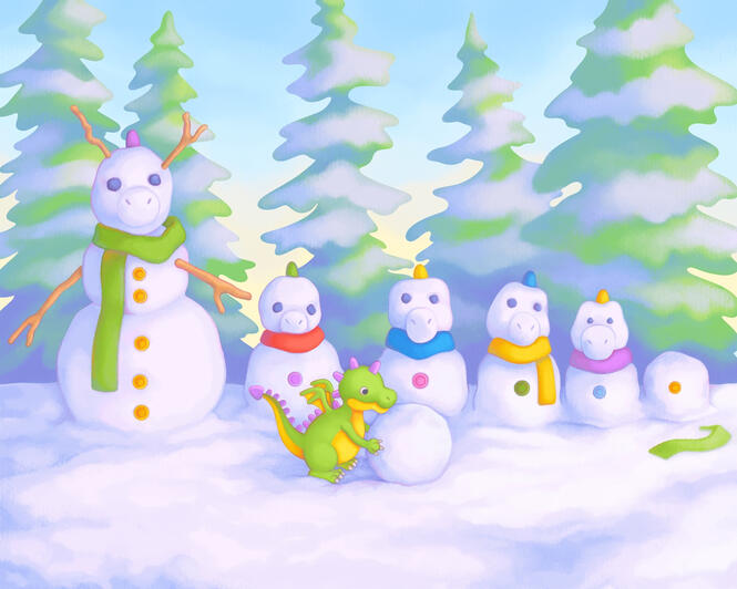 Snow Day Dragons