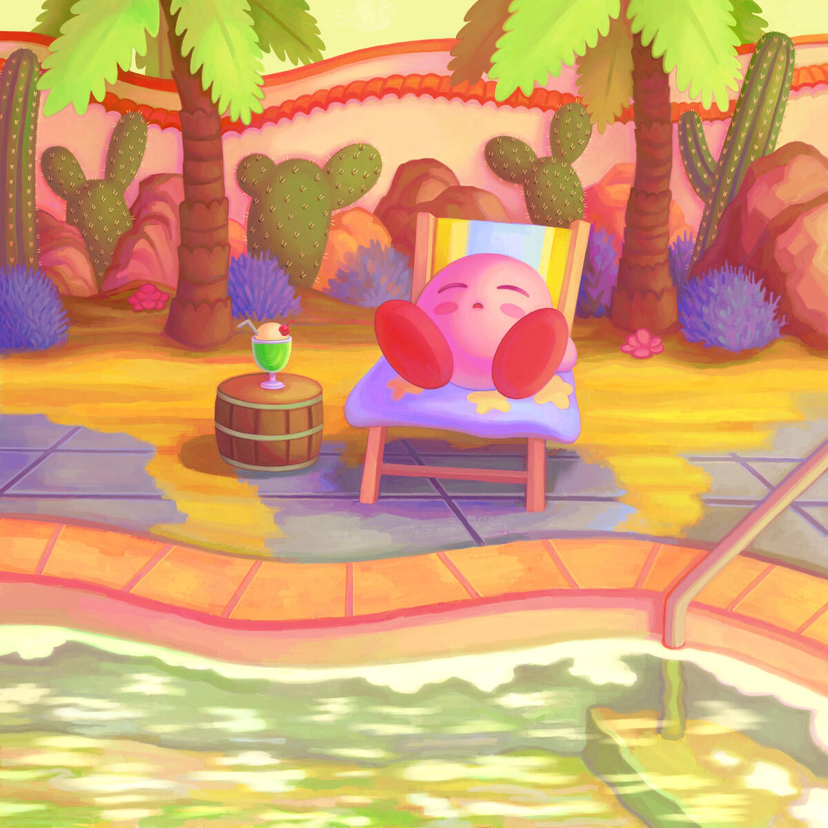Kirby By The Pool - Fanwork